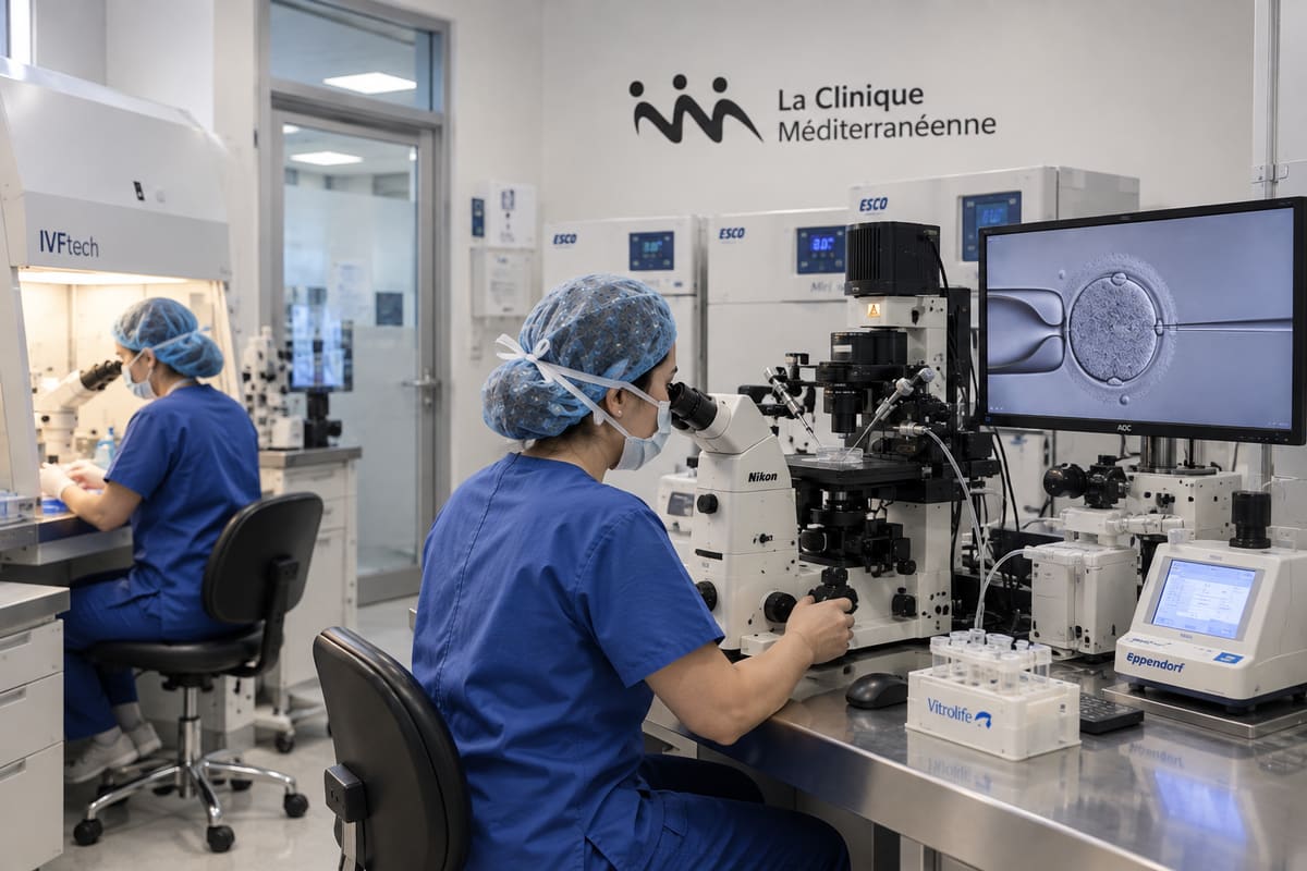 Laboratoire de fécondation in vitro de la Clinique Méditerranéenne